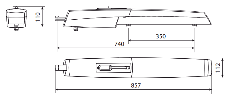 Came AXL22 ECO ATOMO – sada do 2,2 m/krídlo s majákom, 24V