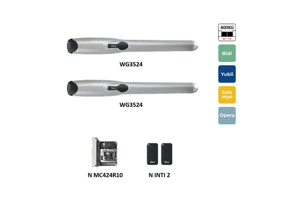 Nice Wingo WG3524 – sada do 3,5 m/krídlo s 2 ovládačmi