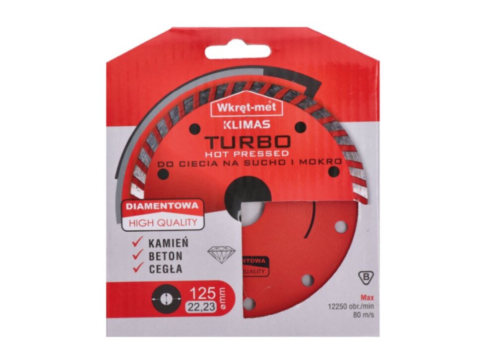 profesionálny Turbo diamantový kotúč lisovaný za tepla 125x2.3x22