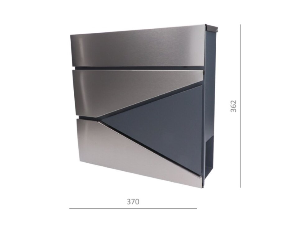 Schránka poštová, kombinácia nerez a pozinkovaného plechu