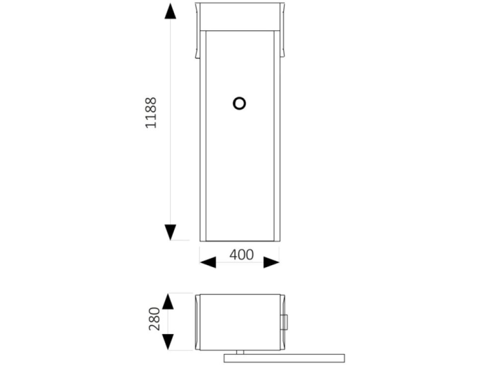 900ALT624K závora do 6m so zabudovaným majákom