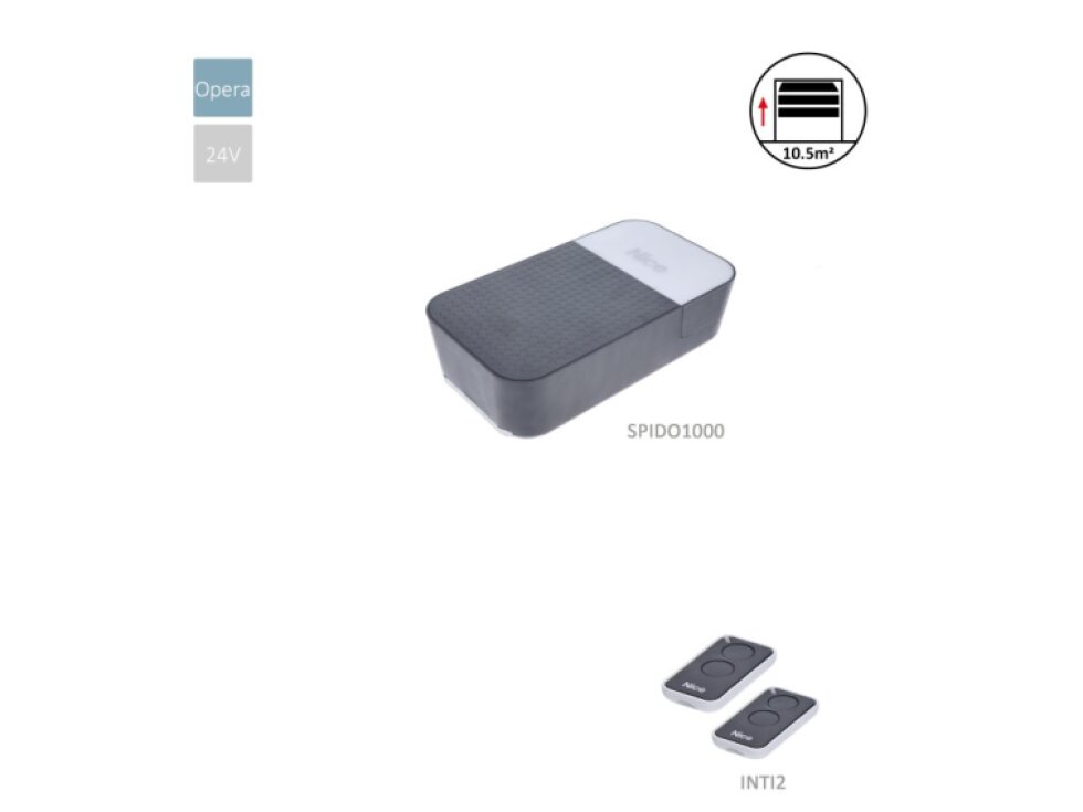 SPIDO1000 hlava pre sekcionálnu bránu do 10,5 m2 + 2x INTI2