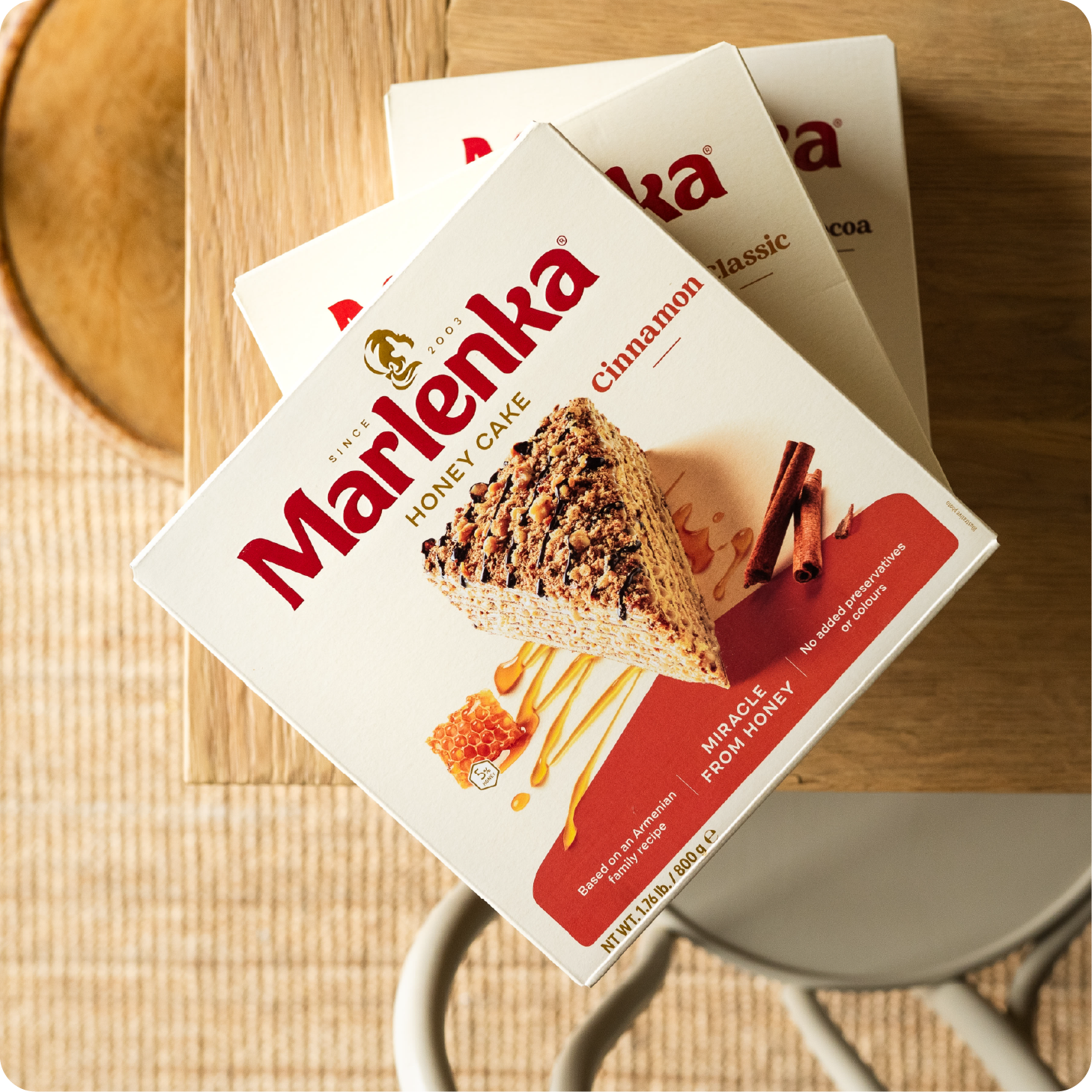 Medový dort MARLENKA® s vlašskými ořechy 800 g