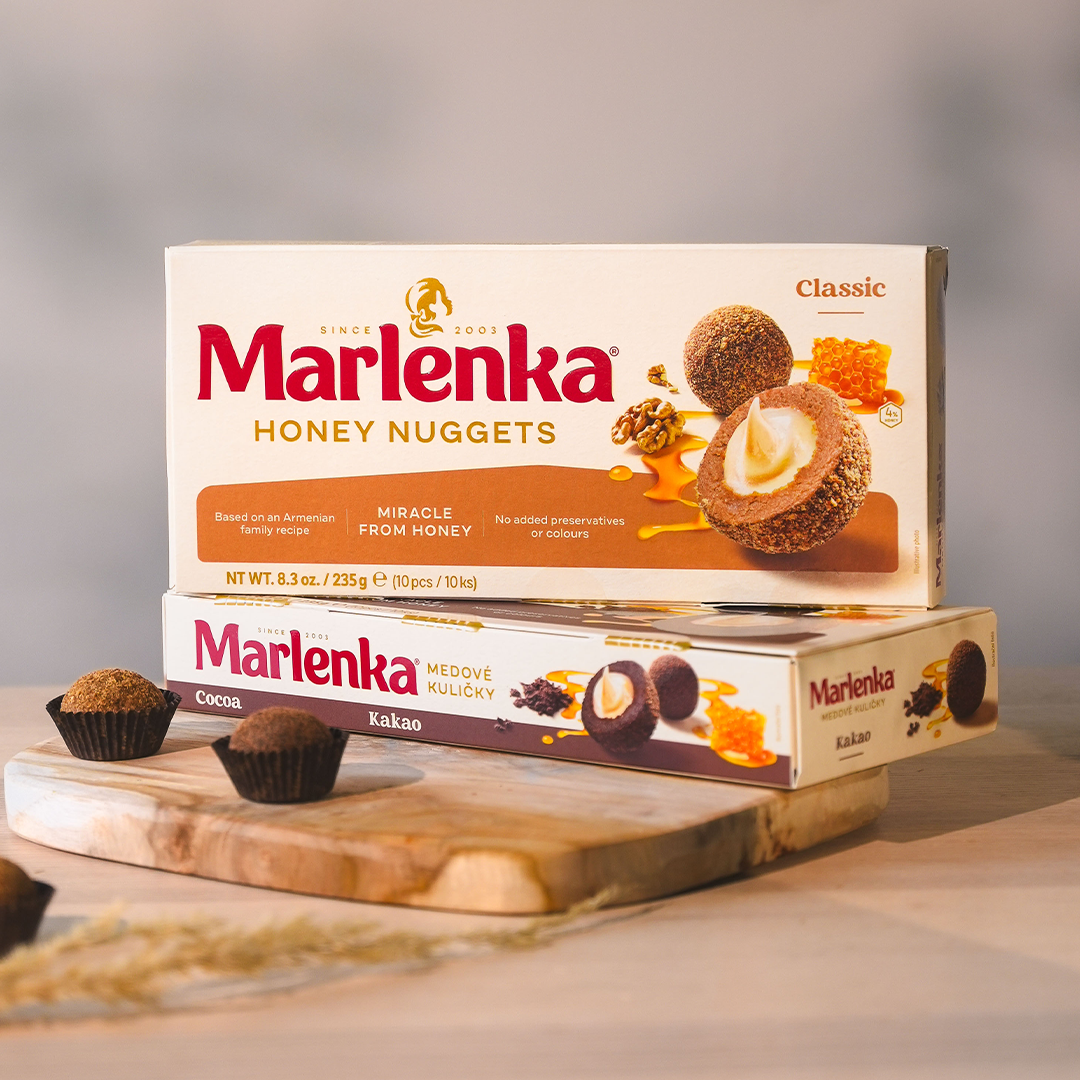 Duopack MARLENKA® - Kulki miodowe 235 g i Kakaowe kulki miodowe 235 g