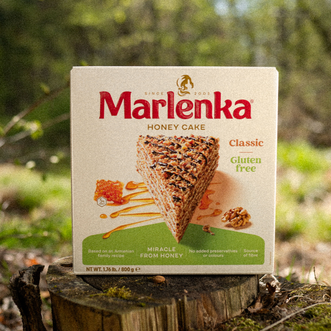 Bezgluténová medová torta MARLENKA® s vlašskými orechmi 800 g