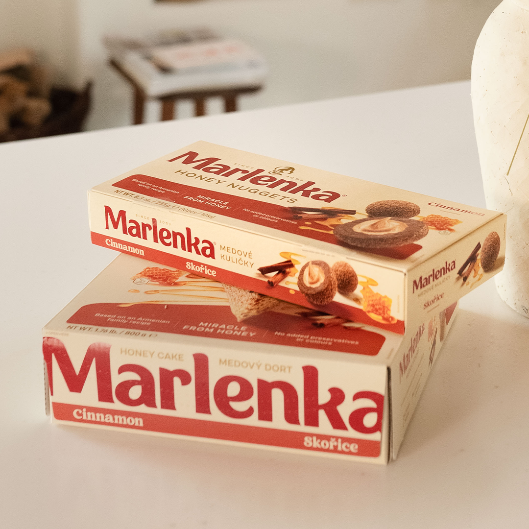Duopack MARLENKA® - Zimt-Honigtorte MARLENKA® 800 g und Zimt-Honigkugeln MARLENKA® 235 g