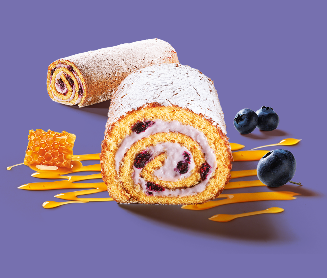 Honig-Tortenrolle MARLENKA® mit Heidelbeeren 6 x 300 g