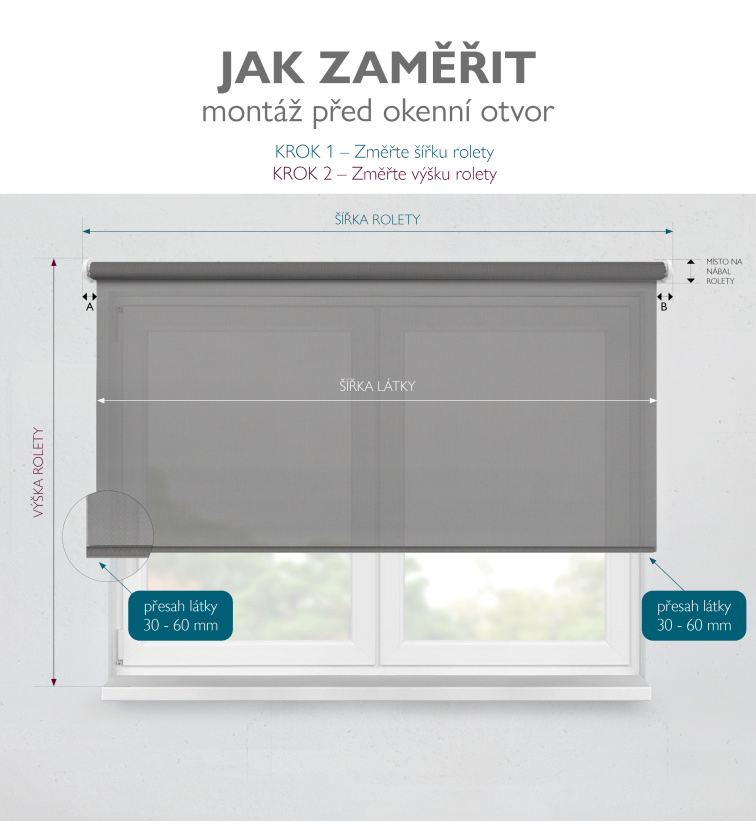 Návod na zaměření a instalaci rolety