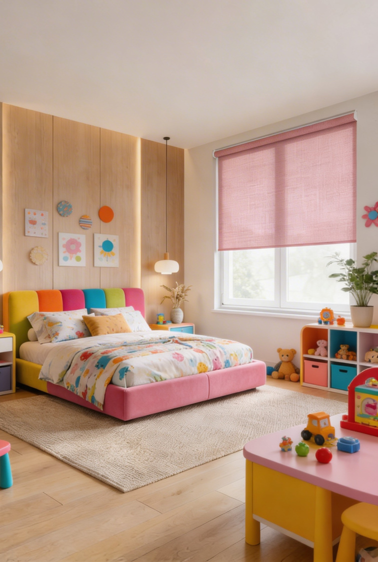 Průhledná rolety v dětském pokoji