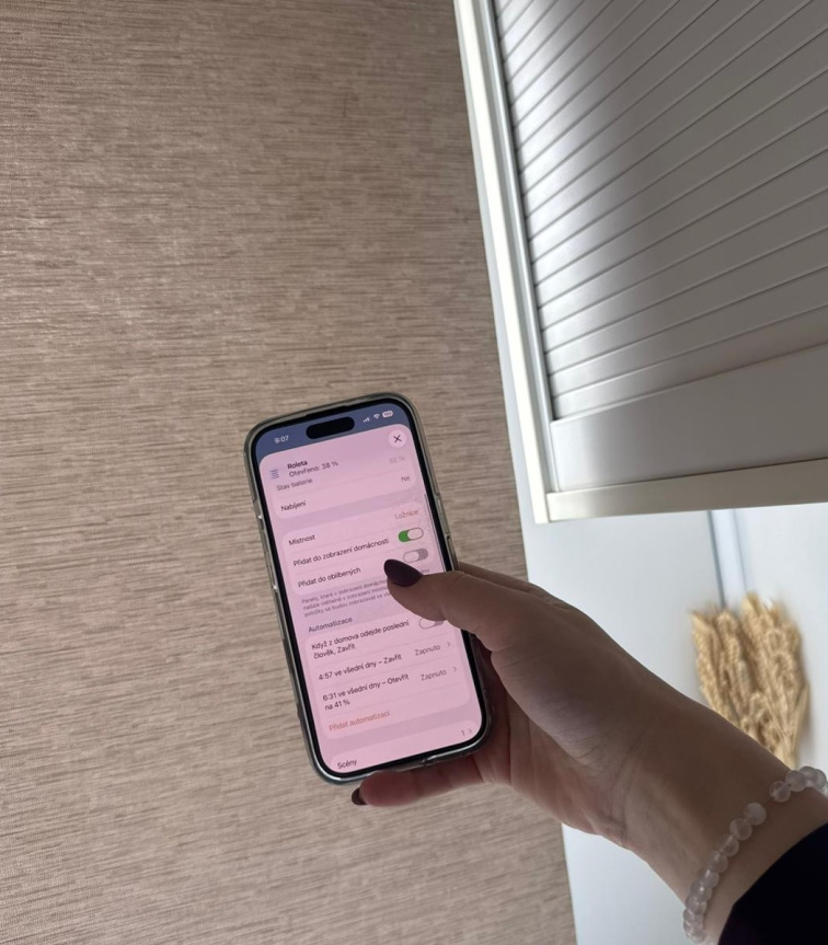 Ovládání chytrých rolet