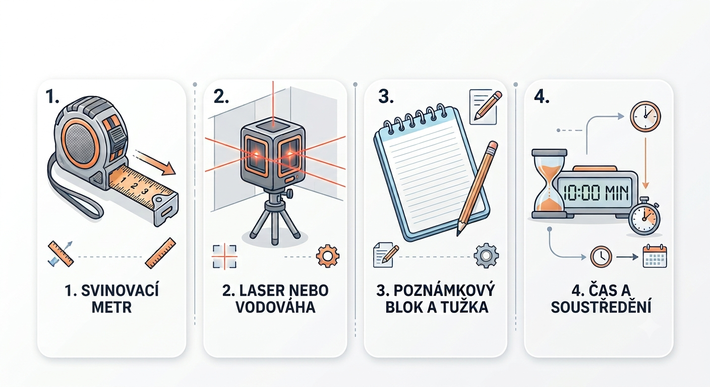 co potřebujete k zaměření rolety
