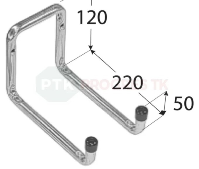 Domax H2U 220 dvojitý U hák na náradie 220 mm, balenie 10 ks