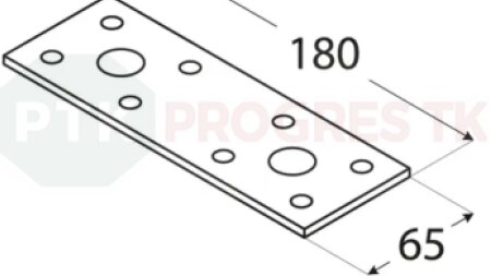 Spojka LP5 plochá 180x65x2,5mm bal.20ks