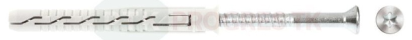 KPS FAST 8X140 Rámové hmoždinky so skrutkou so zápustnou hlavou, Torx - 50 ks