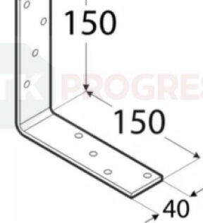 Uholník KB 4 trámový 150x150x40x5 bal.10ks