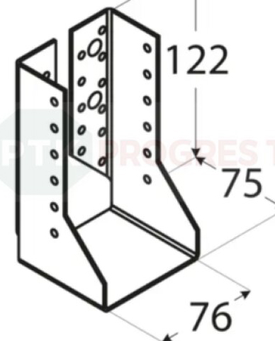 Papuča WBZ 23 trámov uzavretá 76x122x2mm