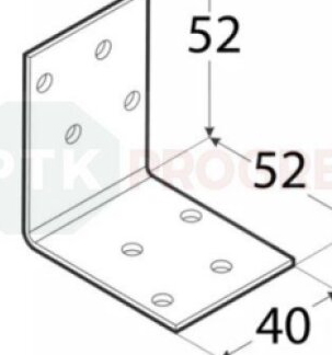 Uholník KM 17 dierovaný 50x 50x 40x2 bal.20ks