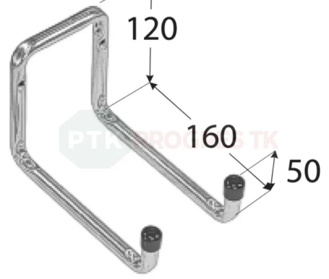 Domax H2U 160 dvojitý hák v tvare U 160 × 120 mm, 10 ks