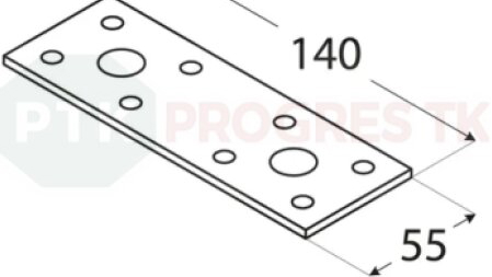Spojka LP2 plochá 140x55x2,5mm bal.20ks