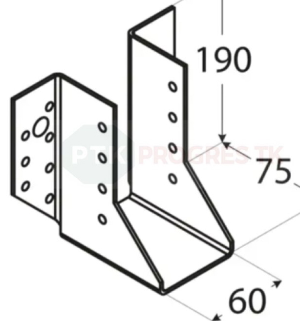 Papuča WB 17 trámov 60x190x2mm