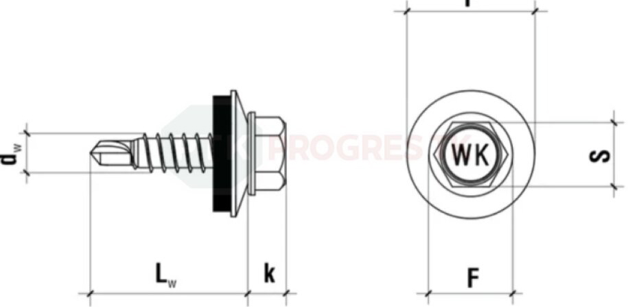 Skrutka WSBP 4,8x19 ZN bal. 250ks