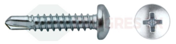 Skrutka TEX 7504N 5,5x120 polgulová samorezná zinok - 200ks