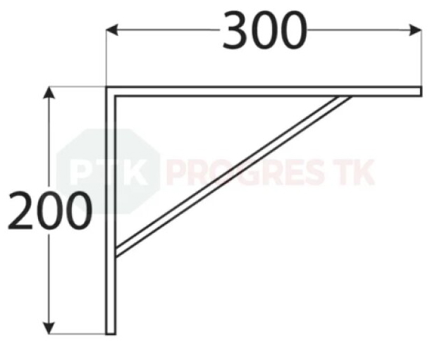 Konzola WSWP/KP3 300 biela 300x200 bal. 10ks