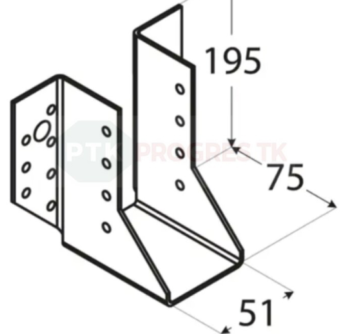 Papuča WB 13 trámov 51x195x2mm