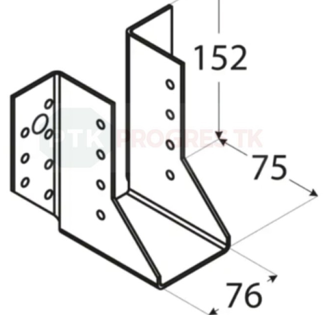 Papuča WB 24 trámov 76x152x2mm