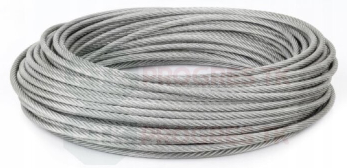 Lano nerezové A4 4 mm DIN 3055 (7X7M-FC) - 25 m