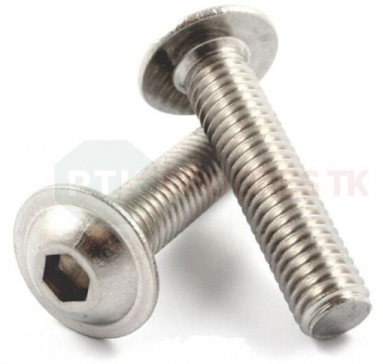 Skrutka ISO 7380-2 FL M 6x 12 ZN 10.9 s polguľatou hlavou a prírubou - 500ks