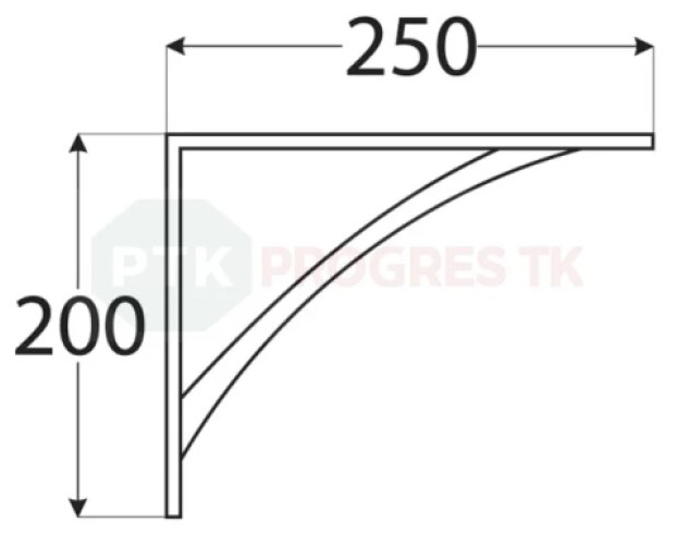 Konzola WSL 250 biela 250x200 bal. 10ks
