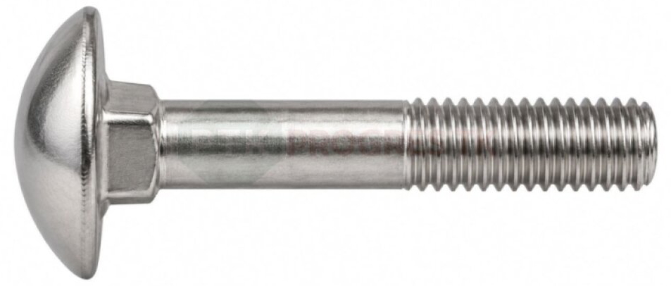 Skrutka vratová Din 603 M 8x 100 s plochou guľatou hlavou a štvorhranom A2 nerez - 50 ks