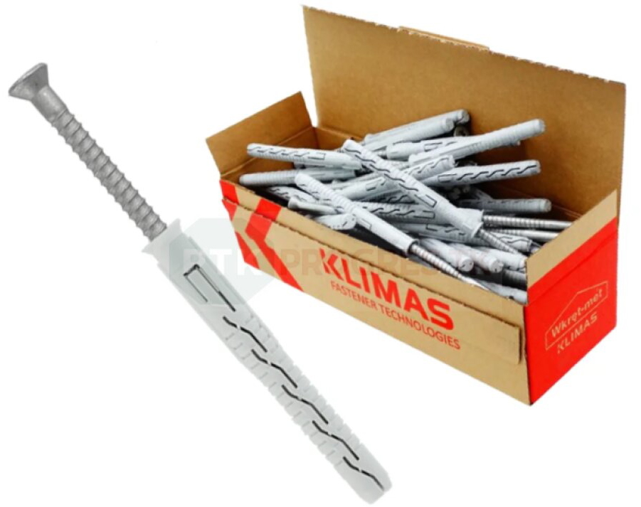 KPS FAST 10X180 Rámové hmoždinky so skrutkou so zápustnou hlavou, Torx - 25 ks