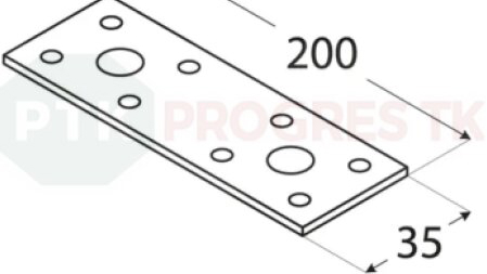 Spojka LP3 plochá 200x35x2,5mm bal.20ks
