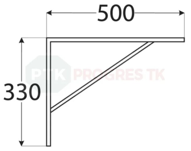 Konzola WSWP 500 sivá 500x330 bal. 10 ks