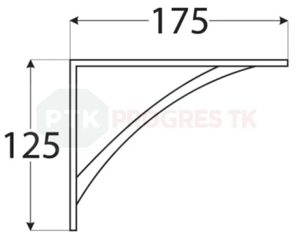 Konzola WSL 175 biela 175x125 bal. 10ks