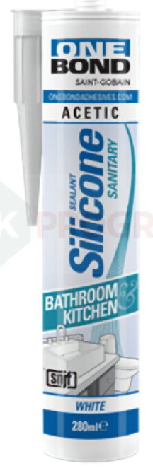 OneBond sanitárny silikón 280 ml, biely