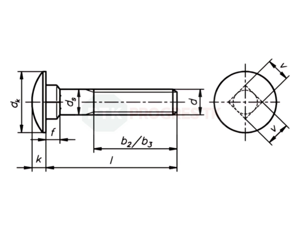 Skrutka Din 603 M 12x 80 ZN bal. 50ks