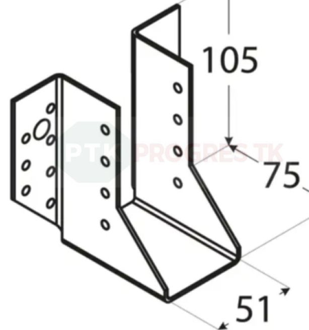 Papuča WB 10 trámov 51x105x2mm
