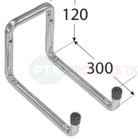 Dvojitý hák „U“ H2U 12 × 300 × 50 mm, balenie 10 ks