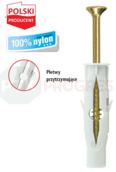 Hmoždinka UNIVERZÁLNA RU 10x 80 so skrutkou - 100ks