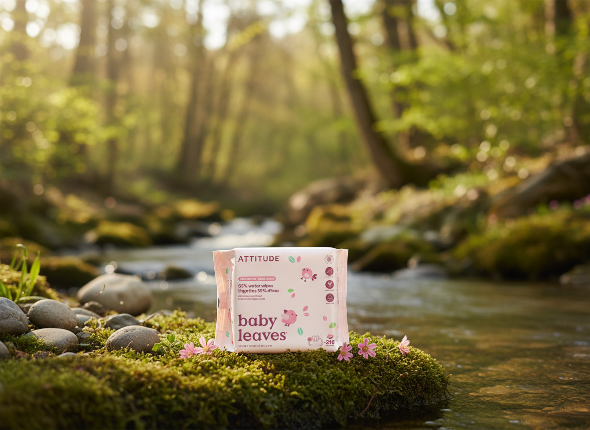 ATTITUDE Vlhčené ubrousky bez vůně 3x72ks Ekologické a Hypoalergenní