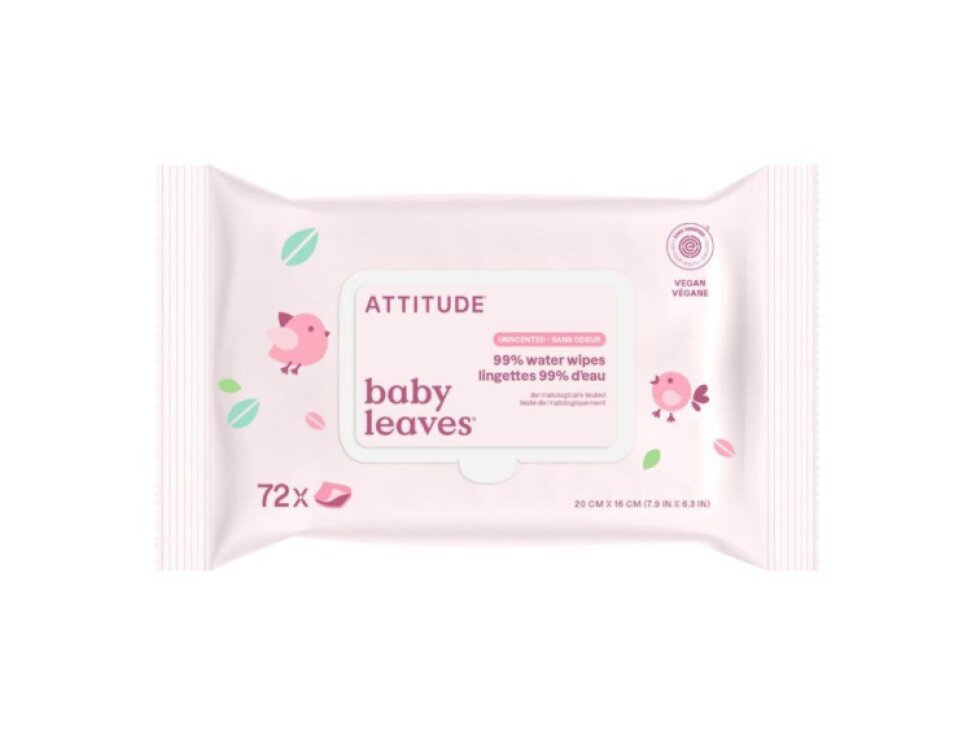 Ekologické vlhčené ubrousky ATTITUDE bez vůně 72 ks