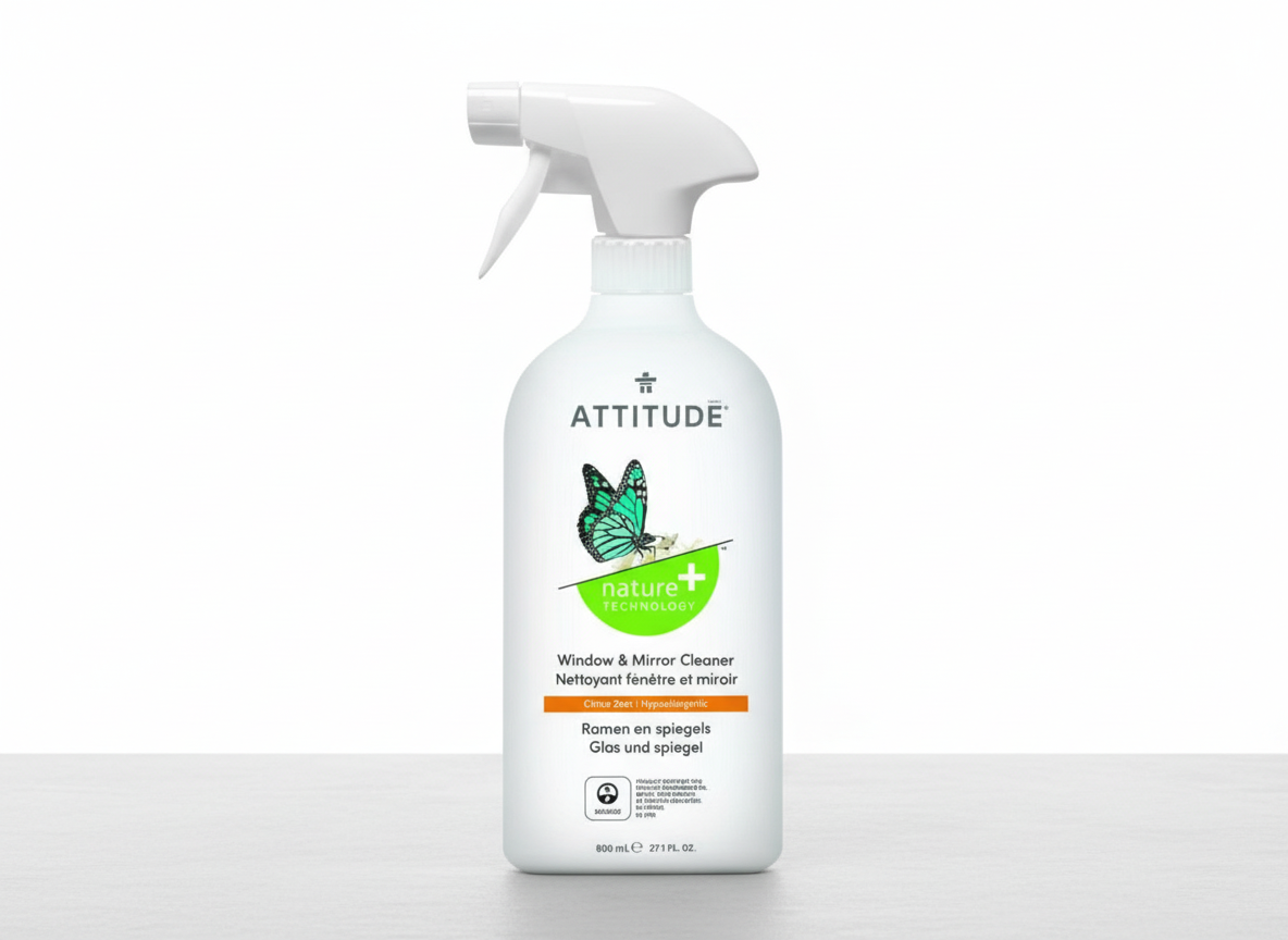 ATTITUDE Čistič na sklo, Citronová kůra, 800 ml, EcoLogo