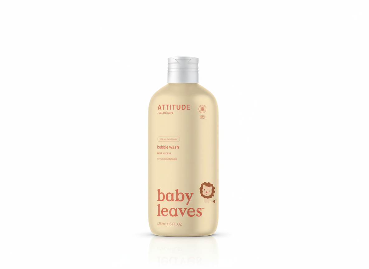 ATTITUDE Baby leaves Dětská pěna do koupele 473 ml - Hrušková šťáva