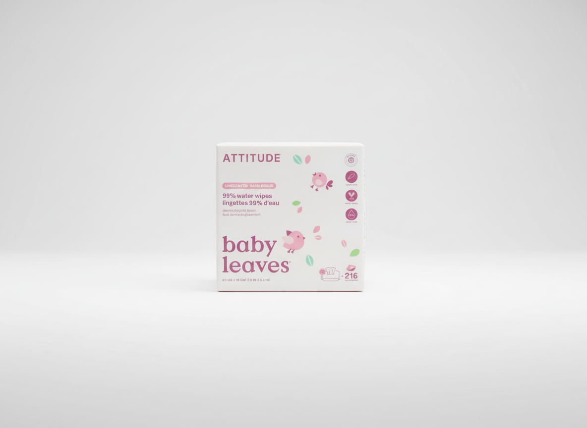 ATTITUDE Vlhčené ubrousky bez vůně 3x72ks Ekologické a Hypoalergenní