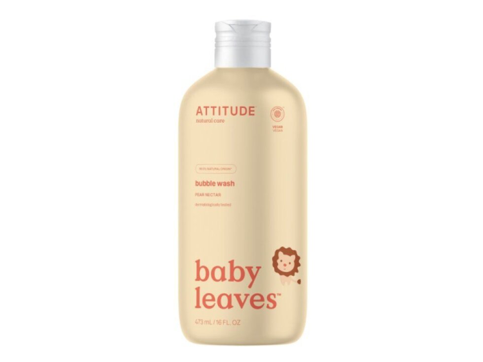 ATTITUDE Baby leaves Dětská pěna do koupele 473 ml - Hrušková šťáva