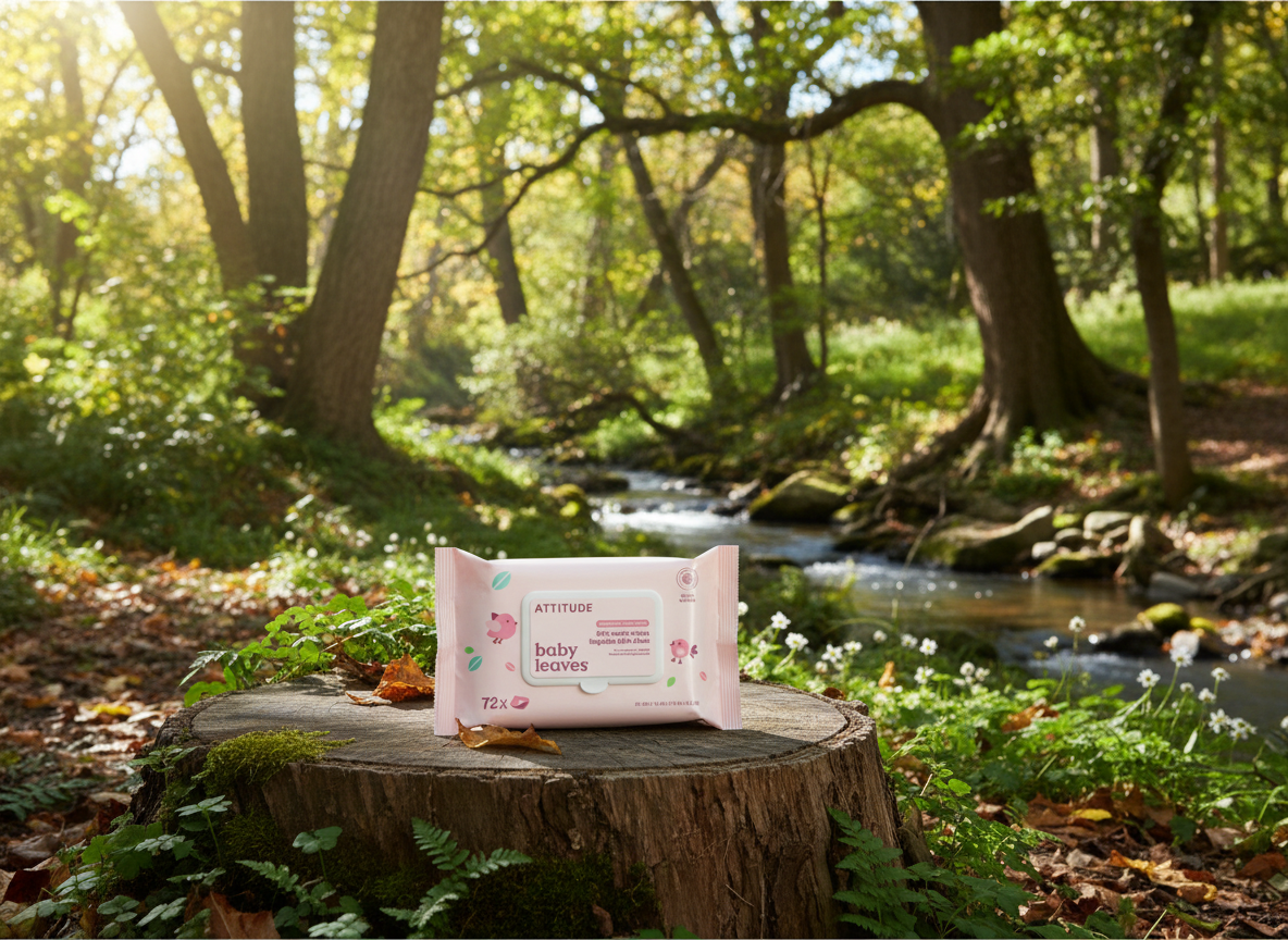 Ekologické vlhčené ubrousky ATTITUDE bez vůně 72 ks