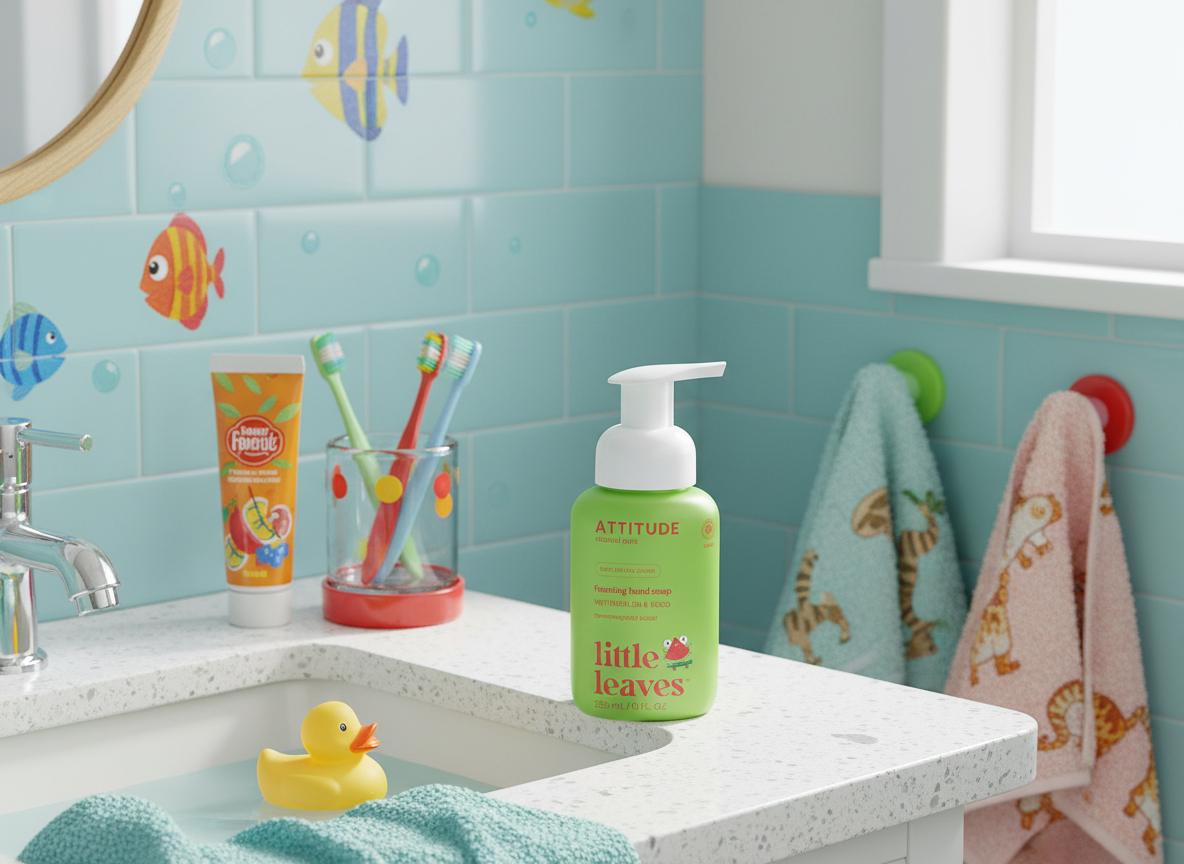 ATTITUDE Little leaves Dětské pěnivé mýdlo Meloun & Kokos 295 ml